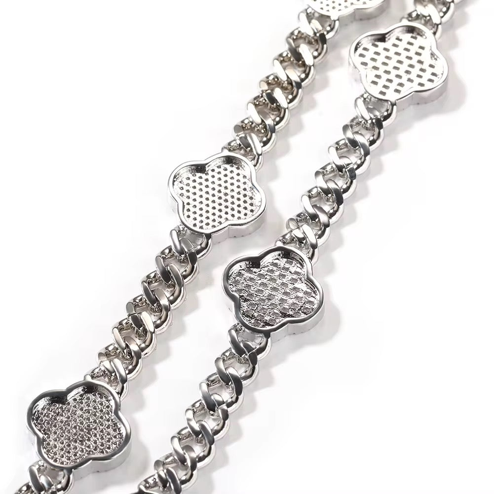 Shamrock  Cuban Necklace