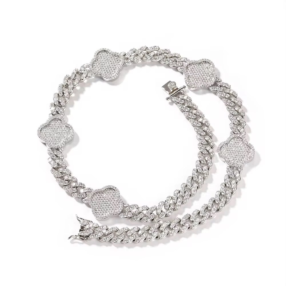 Shamrock  Cuban Necklace