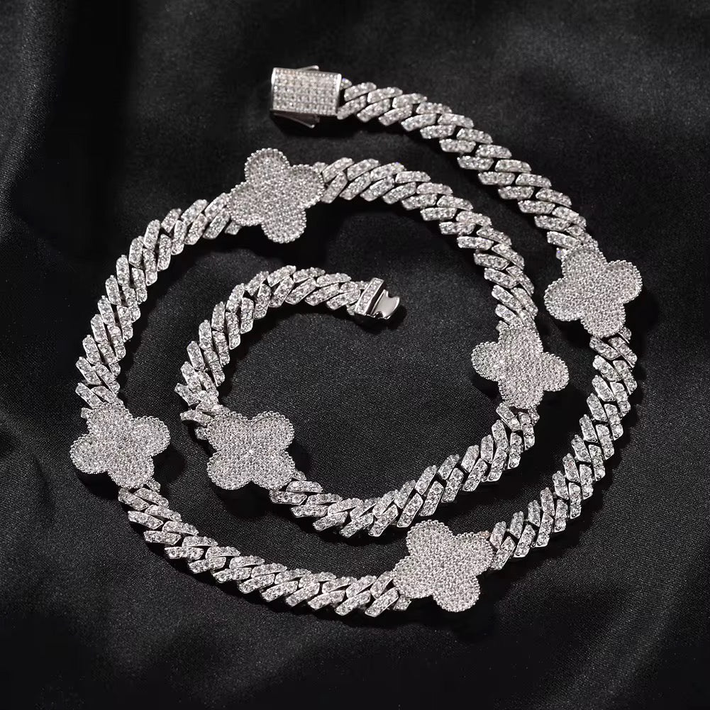 Shamrock  Cuban Necklace