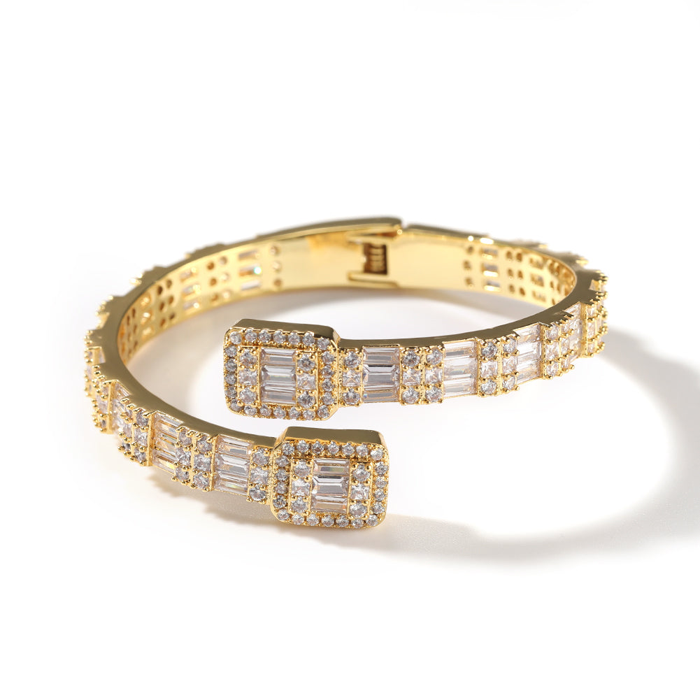Baguette Bangle -Adjustable