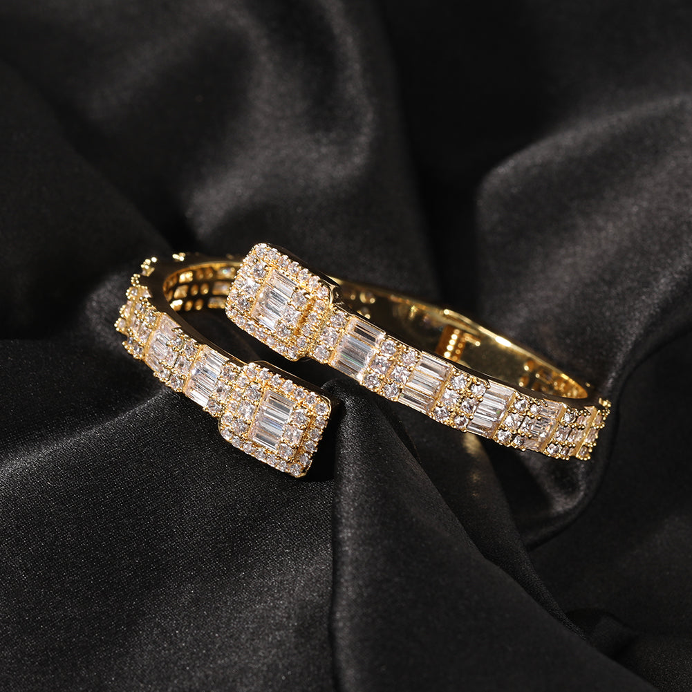 Baguette Bangle -Adjustable