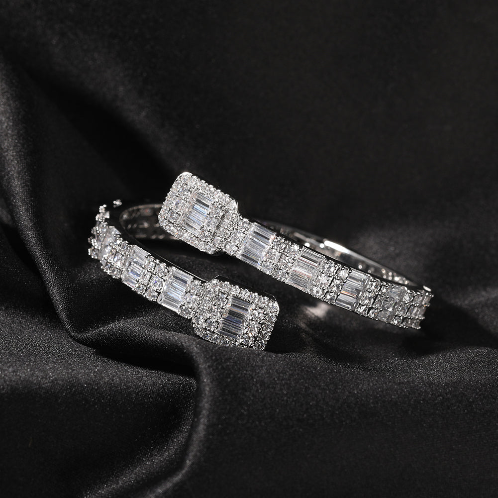 Baguette Bangle -Adjustable