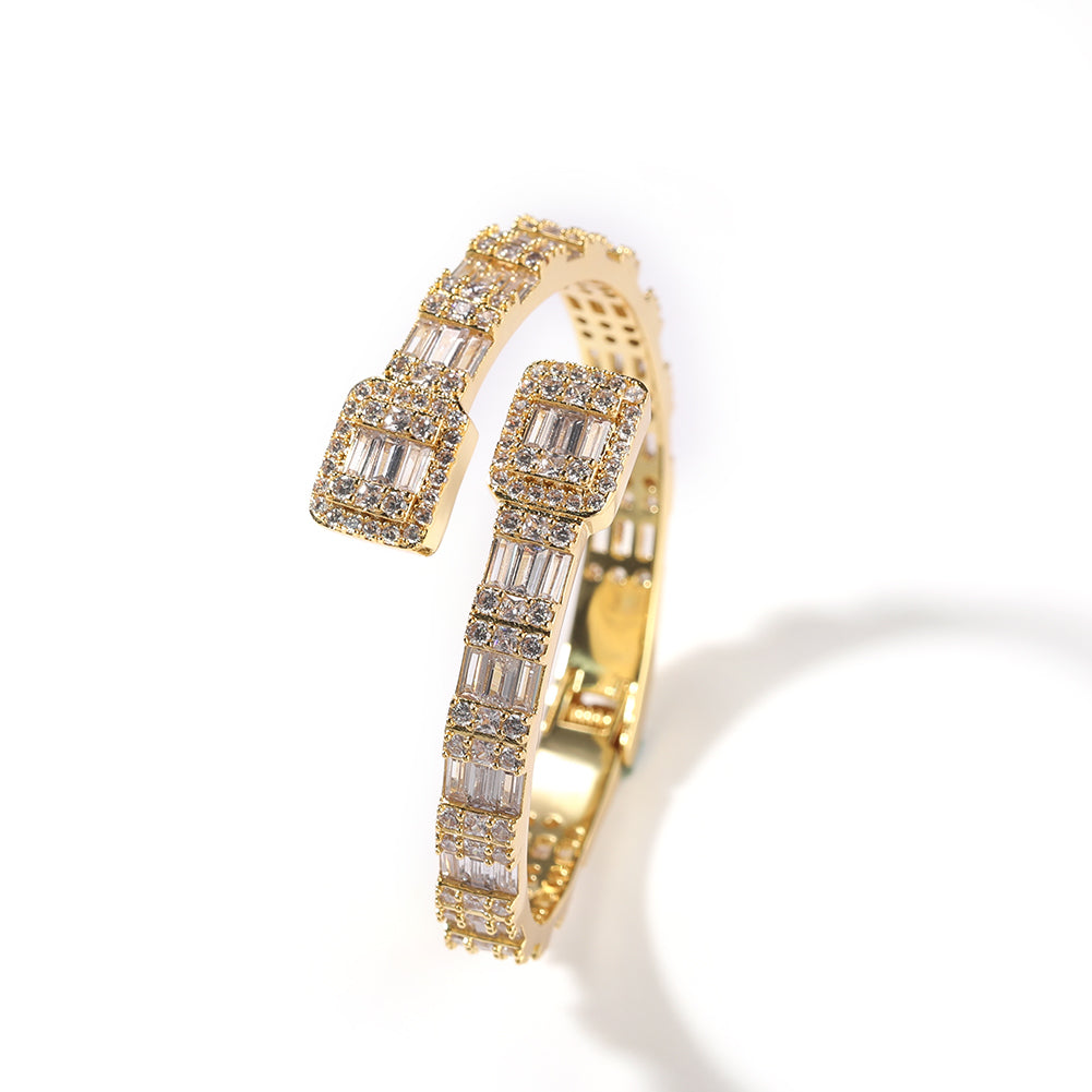 Baguette Bangle -Adjustable