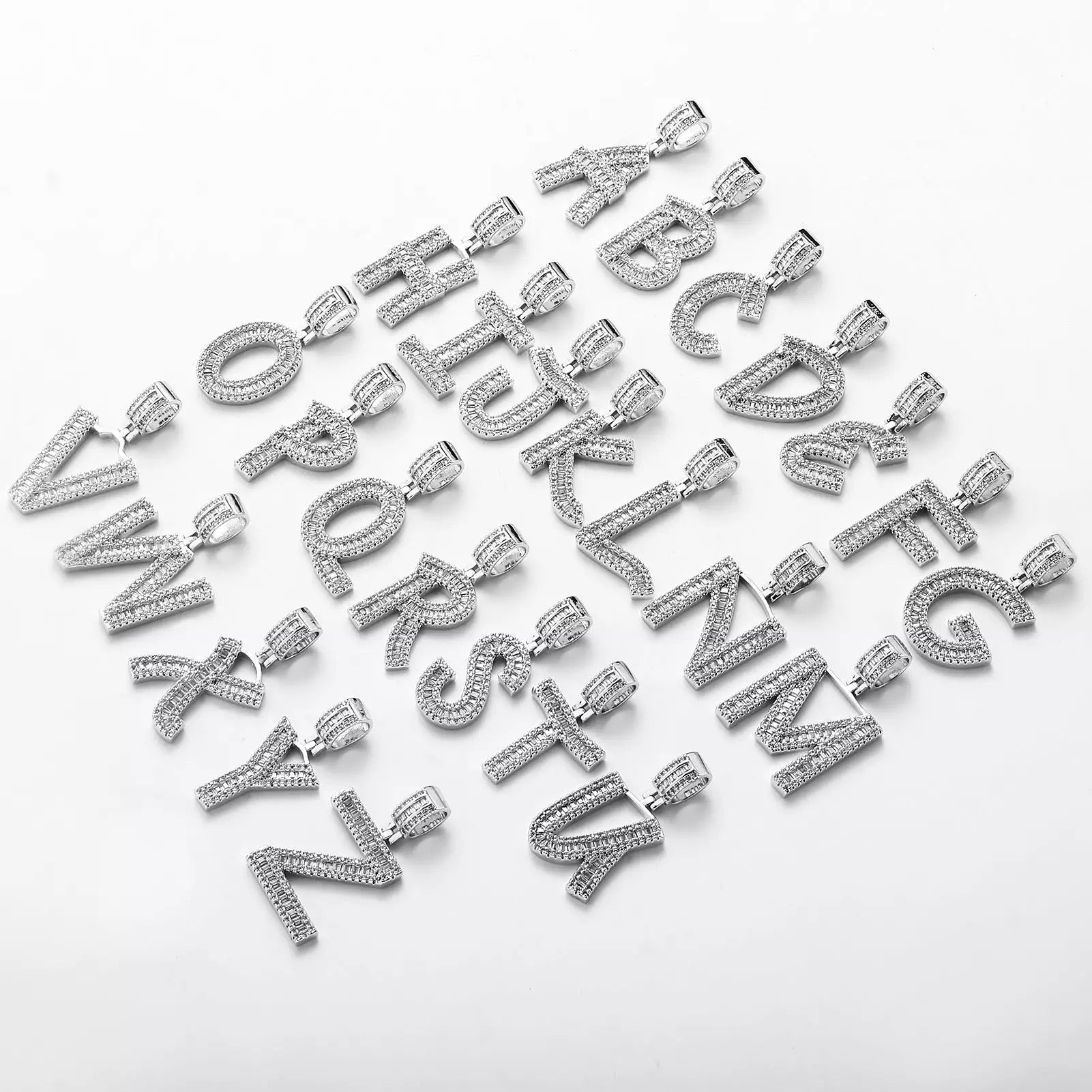 Baguette Letter Pendent
