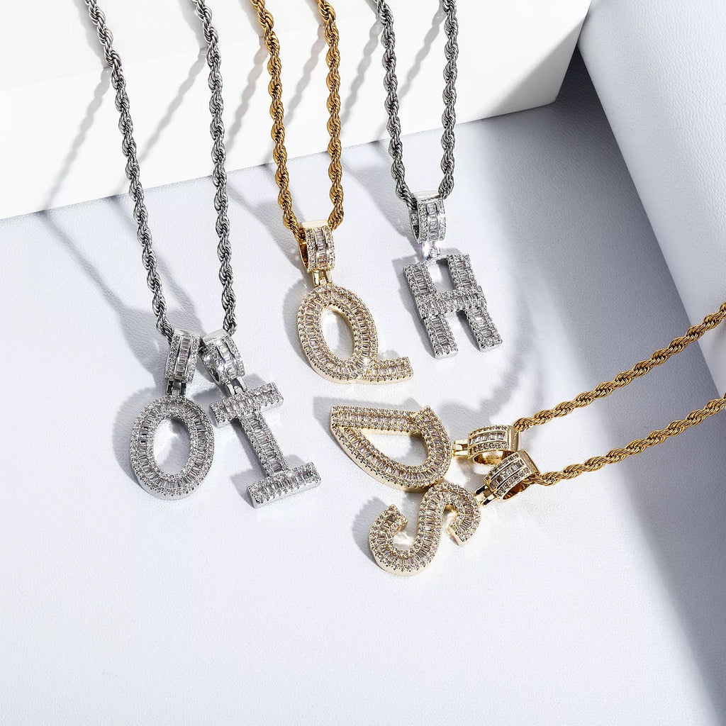 Baguette Letter Pendent