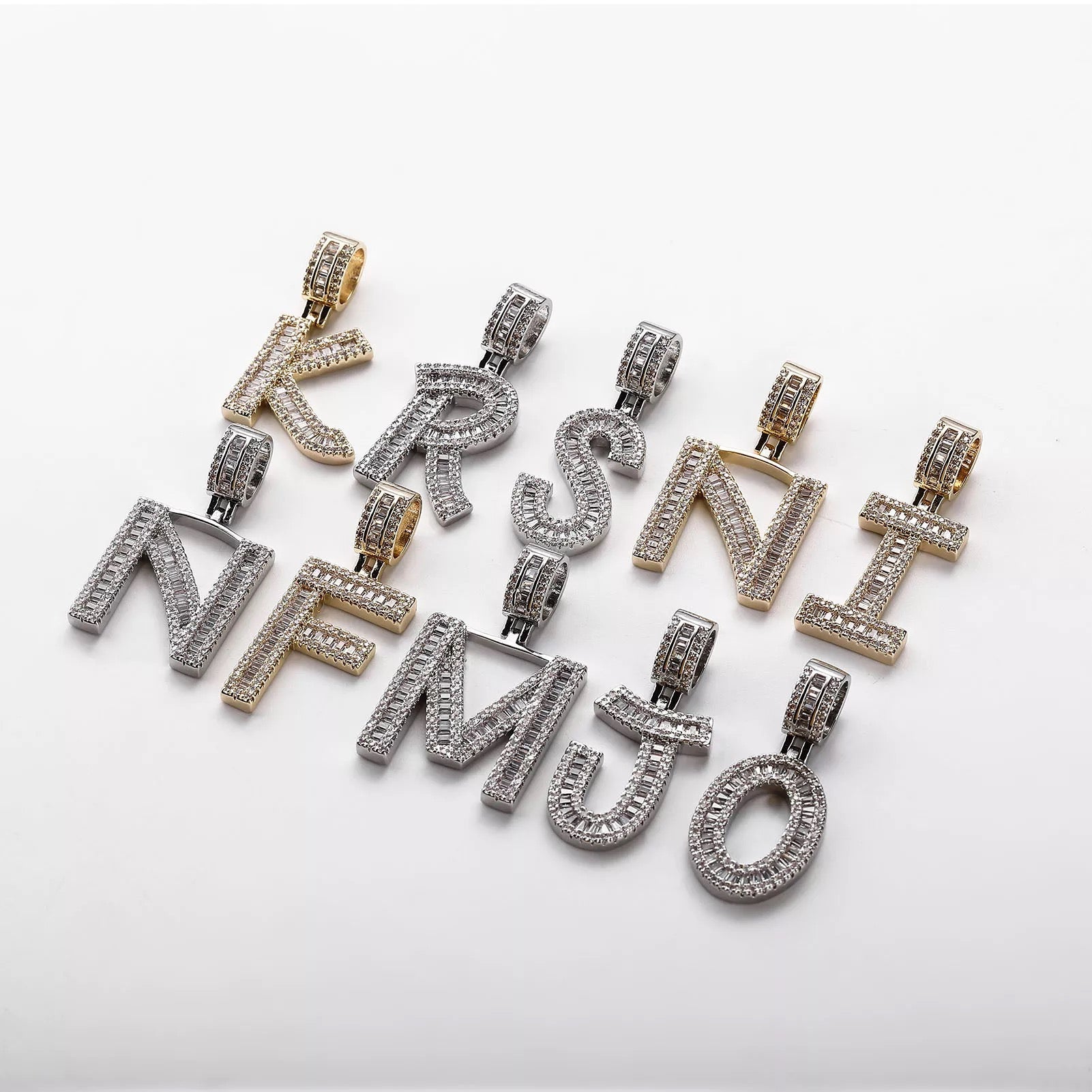 Baguette Letter Pendent