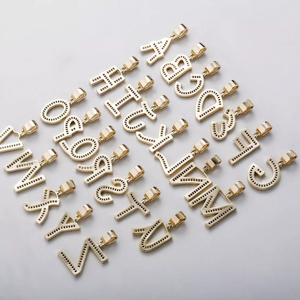 Baguette Letter Pendent