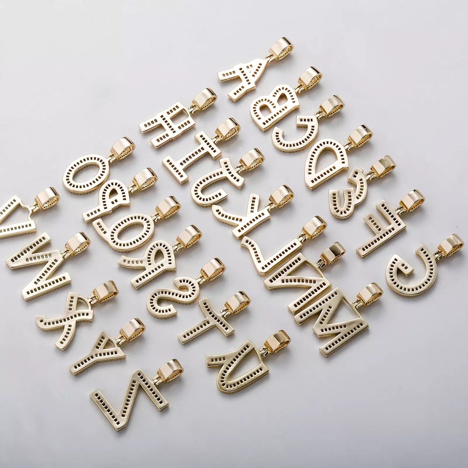 Baguette Letter Pendent