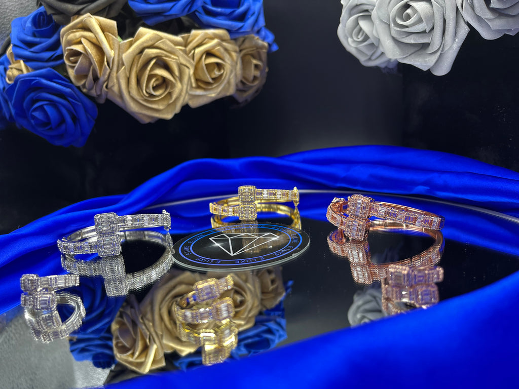 Cuff Baguette Bangle- Clasp